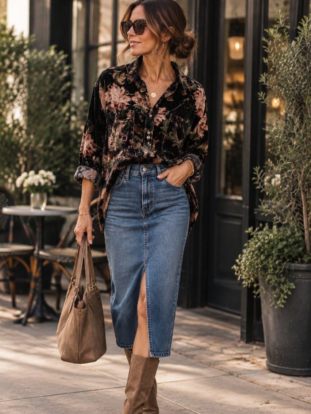 Pilcro Anthropologie Floral Velvet Blouse XL NWT